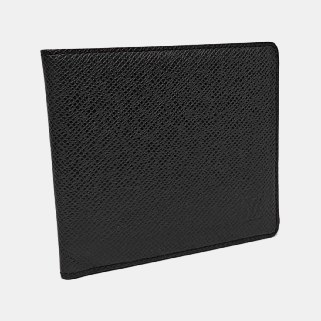 LOUIS VUITTON AMERIGO Black Cowhide Wallet Silver Hardware-(SKU)-956110152