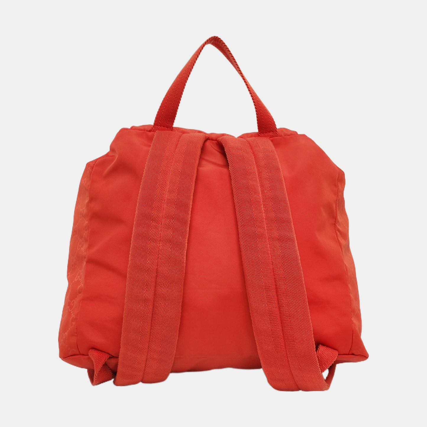 GUCCI Red Nylon Monogram Backpack Silver Hardware-(SKU)-956256558