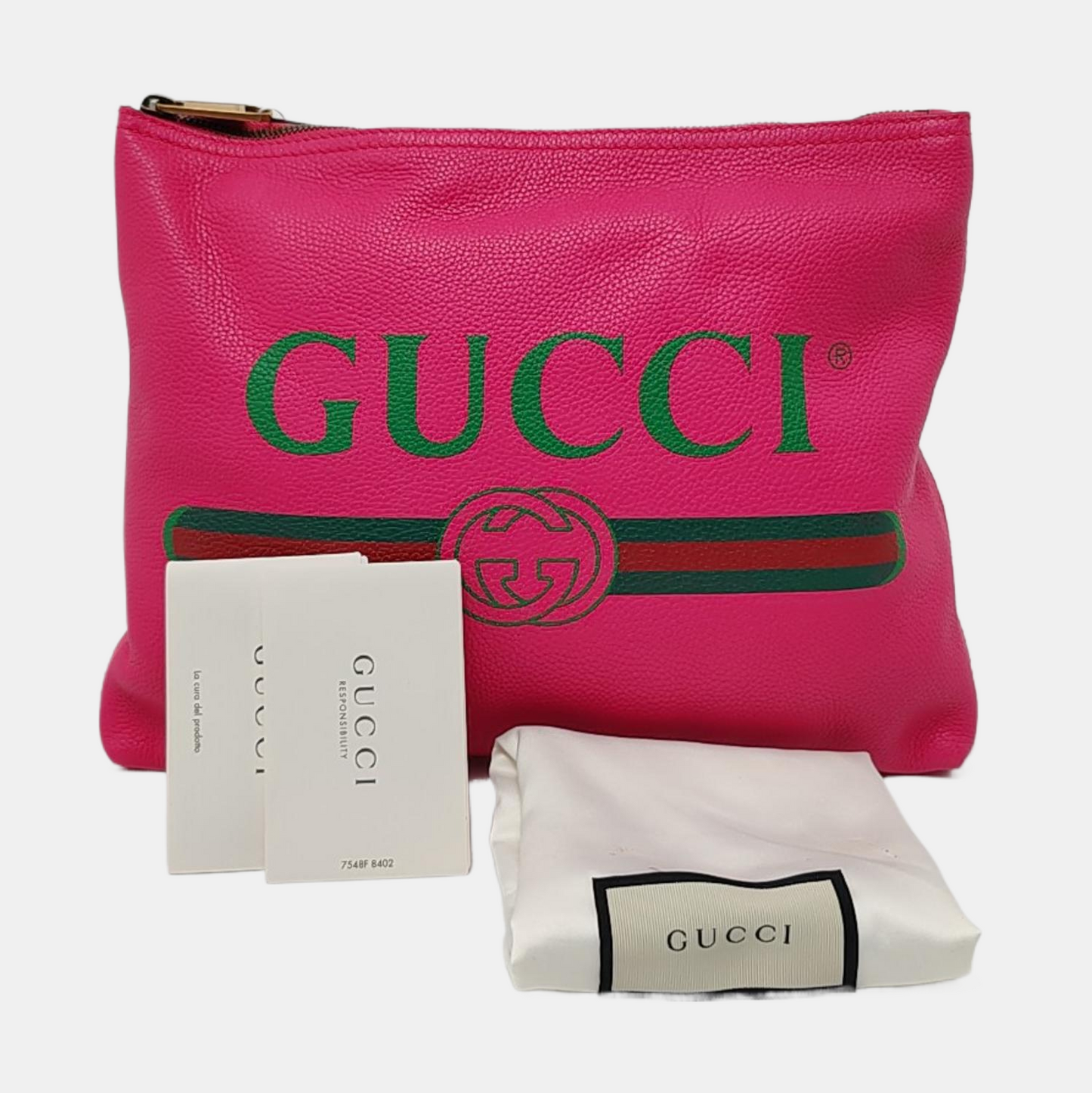 GUCCI Print Medium size Pink Cowhide Printed Handbag Crossbody Shoulder Bag Golden hardware-(SKU)-956241245