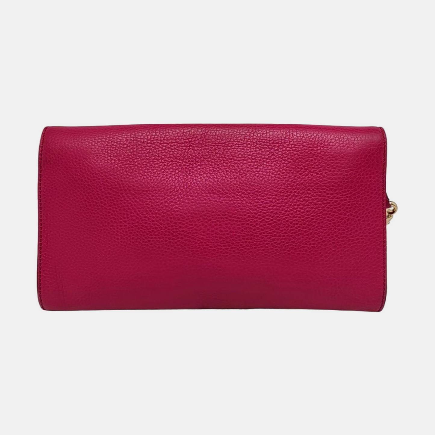 GUCCI Soho Pinkish-Purple Cowhide Clutch Bag Silver Hardware-(SKU)-956214199