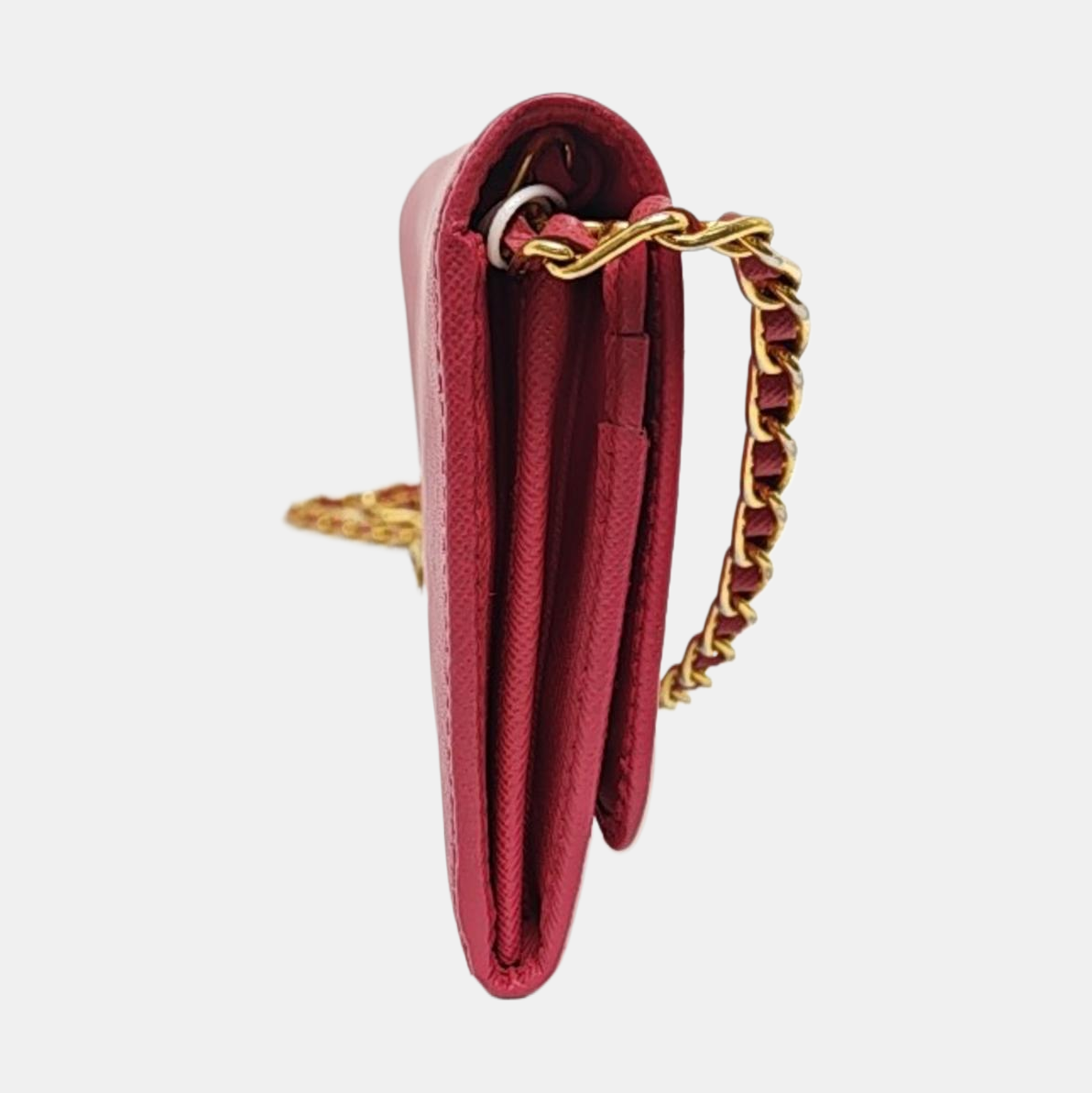 PRADA Pink Cowhide Crosshatch Crossbody and Shoulder Bag Golden hardware Removable shoulder strap-(SKU)-956276892
