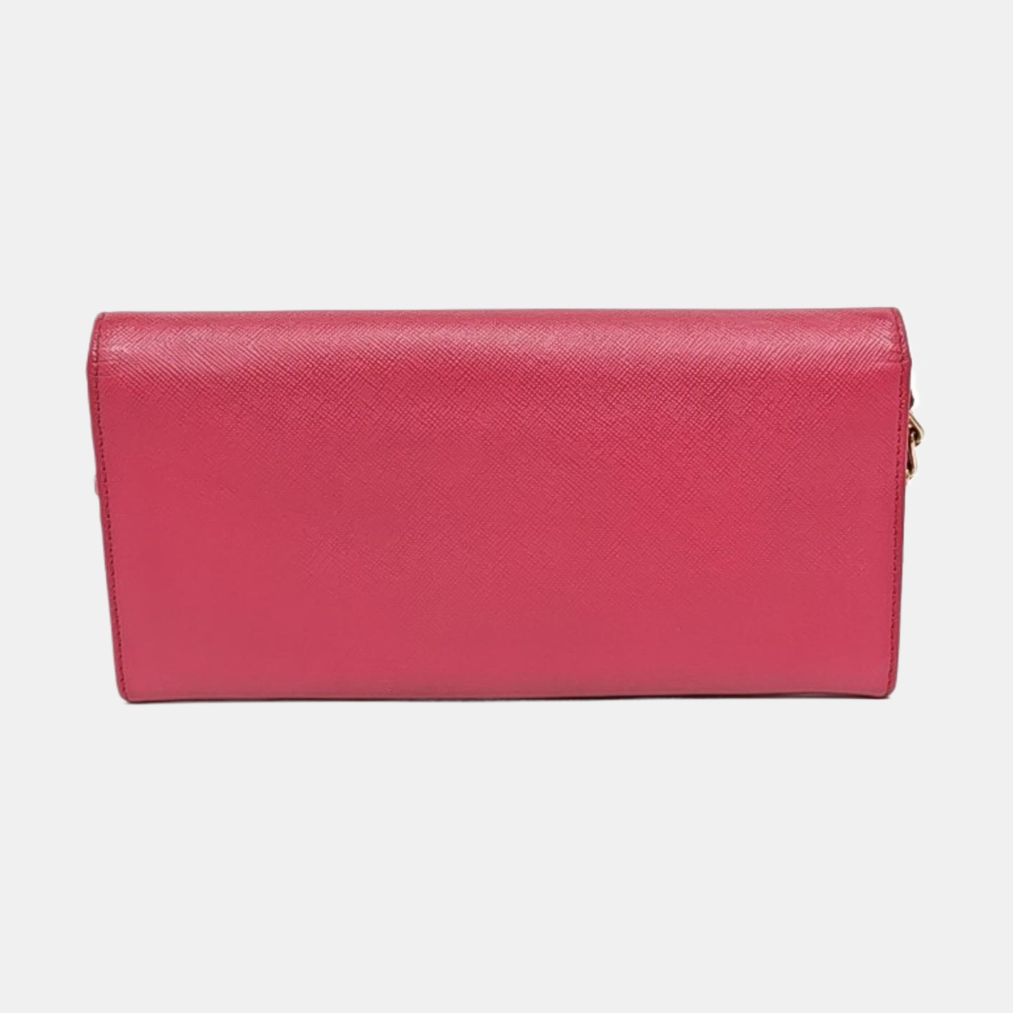 PRADA Pink Cowhide Crosshatch Crossbody and Shoulder Bag Golden hardware Removable shoulder strap-(SKU)-956276892