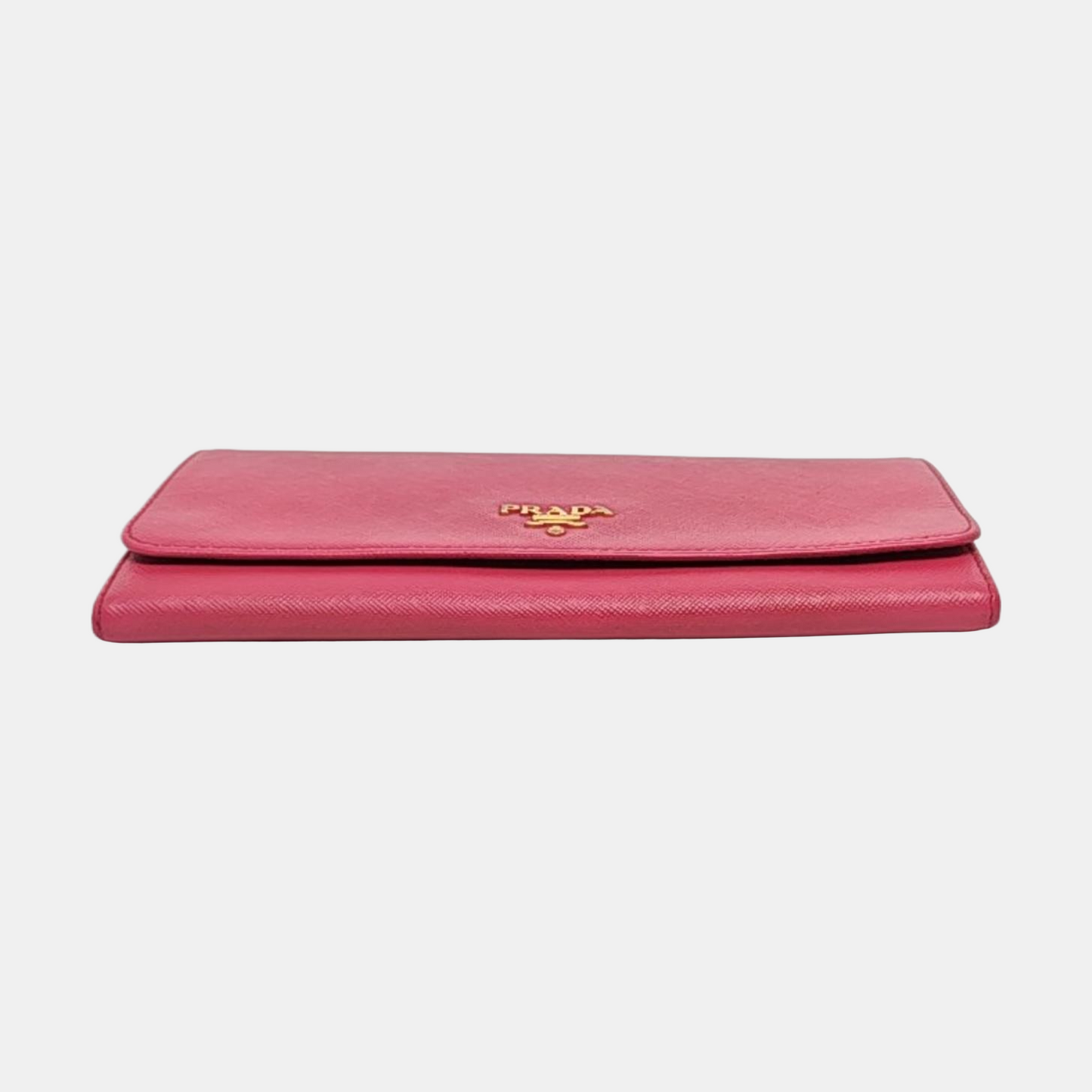 PRADA Pink Cowhide Crosshatch Crossbody and Shoulder Bag Golden hardware Removable shoulder strap-(SKU)-956276892