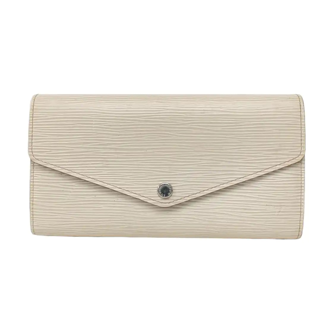 LOUIS VUITTON SARAH 米色EPI牛皮水波纹钱包 Silver Hardware-(SKU)-956137451