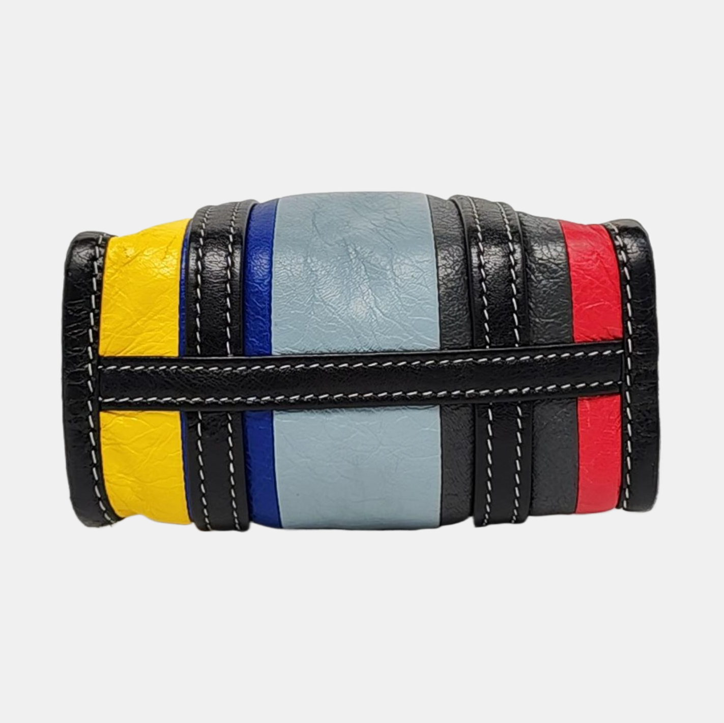 BALENCIAGA Bazar XXS Multicolor Sheepskin Single Shoulder Crossbody Handbag Silver Hardware Removable shoulder strap-(SKU)-952423256
