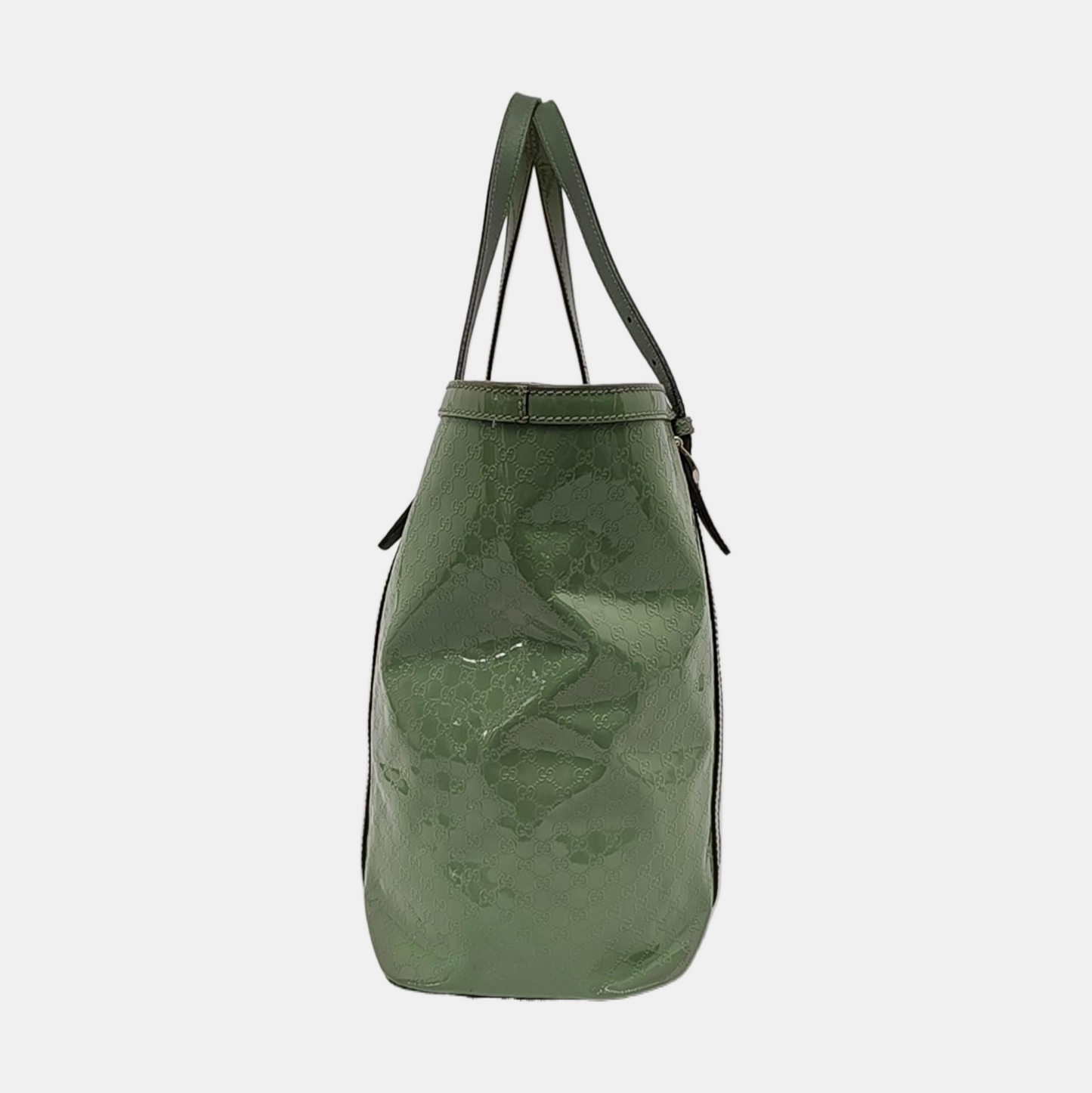 GUCCI Microguccissima Green Cowhide Old Flower Single Shoulder Bag Golden hardware-(SKU)-956277311