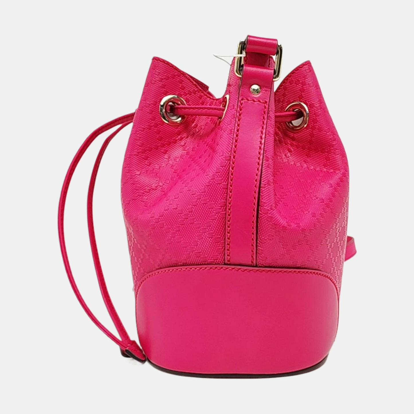 GUCCI Diamante Fuchsia Leather Patchwork Crossbody Shoulder Bag Golden hardware-(SKU)-956229075
