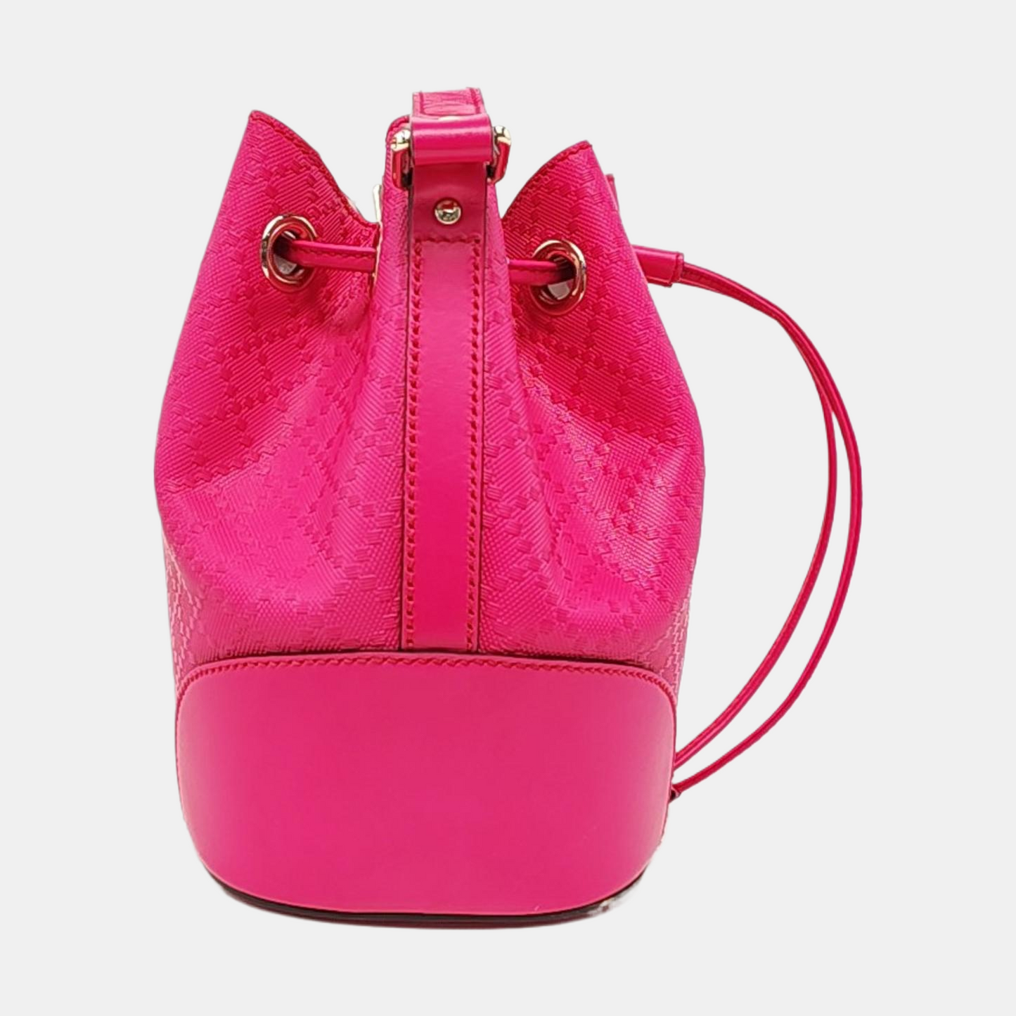 GUCCI Diamante Fuchsia Leather Patchwork Crossbody Shoulder Bag Golden hardware-(SKU)-956229075