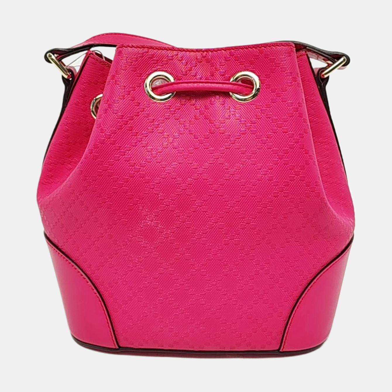 GUCCI Diamante Fuchsia Leather Patchwork Crossbody Shoulder Bag Golden hardware-(SKU)-956229075