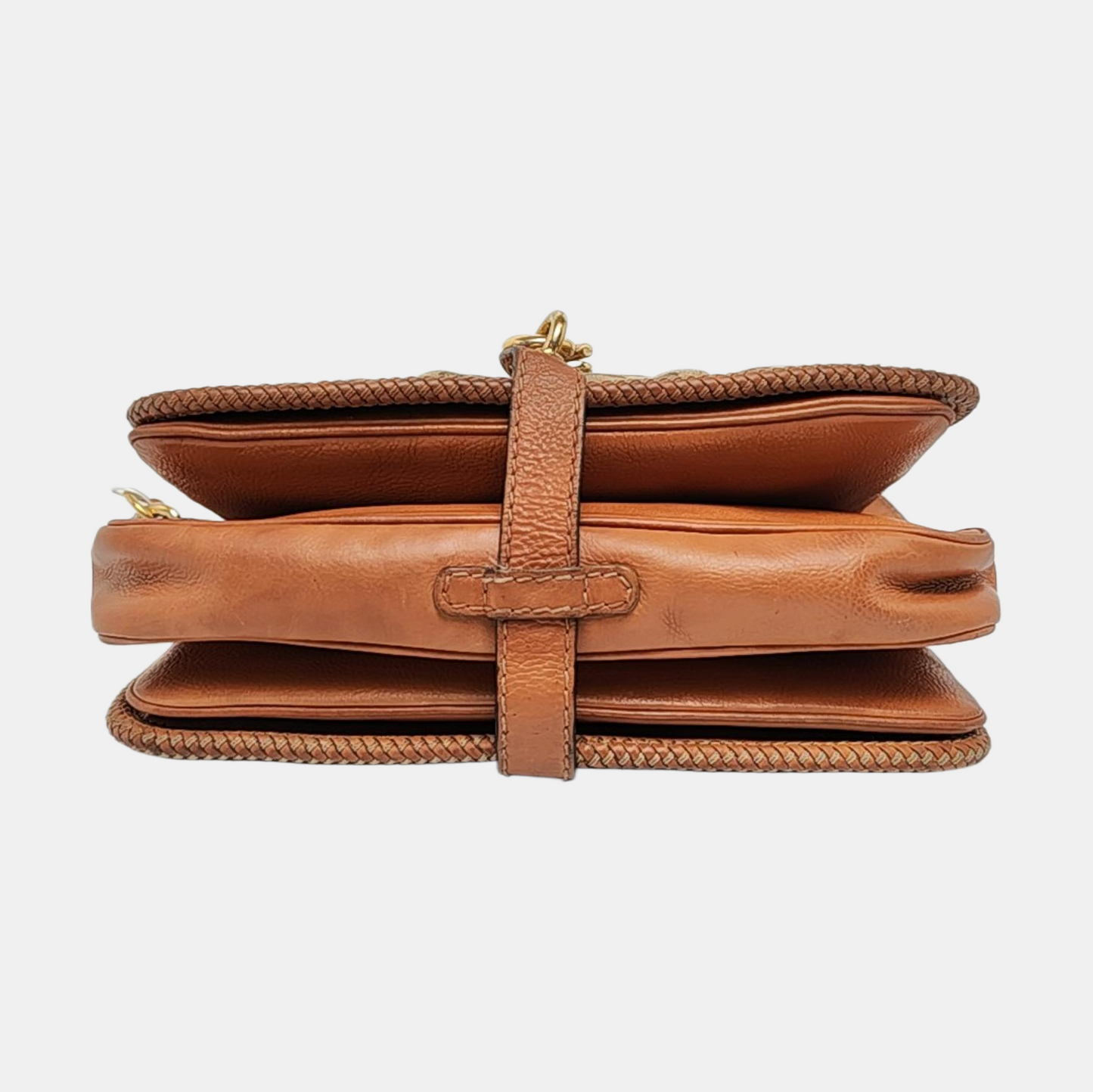 GUCCI Trunk Brown Canvas Old Flower Single Shoulder Bag Tote Bag Golden hardware-(SKU)-13447280