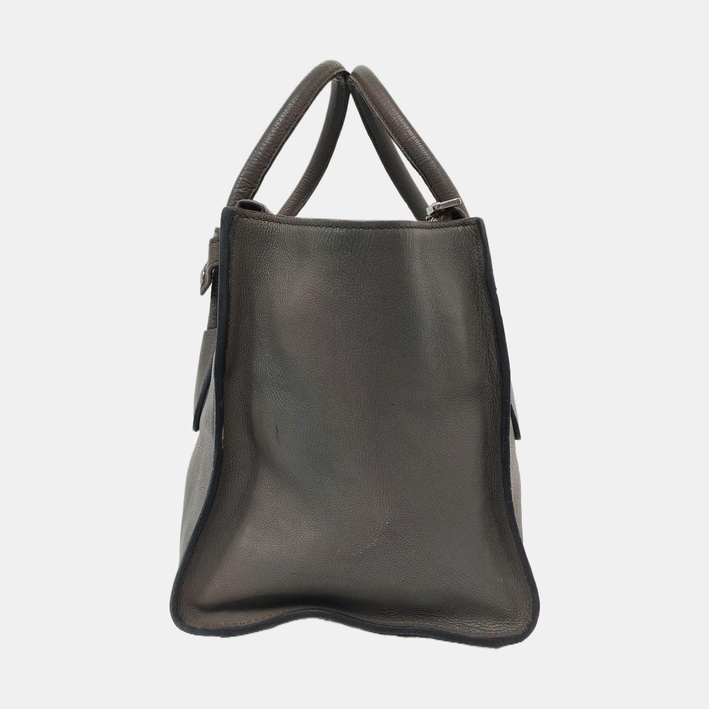 PRADA Tote bag Elephant Gray Cowhide Logo Crossbody Bag Shoulder Bag Single Shoulder Bag Silver Hardware Removable shoulder strap-(SKU)-956018921