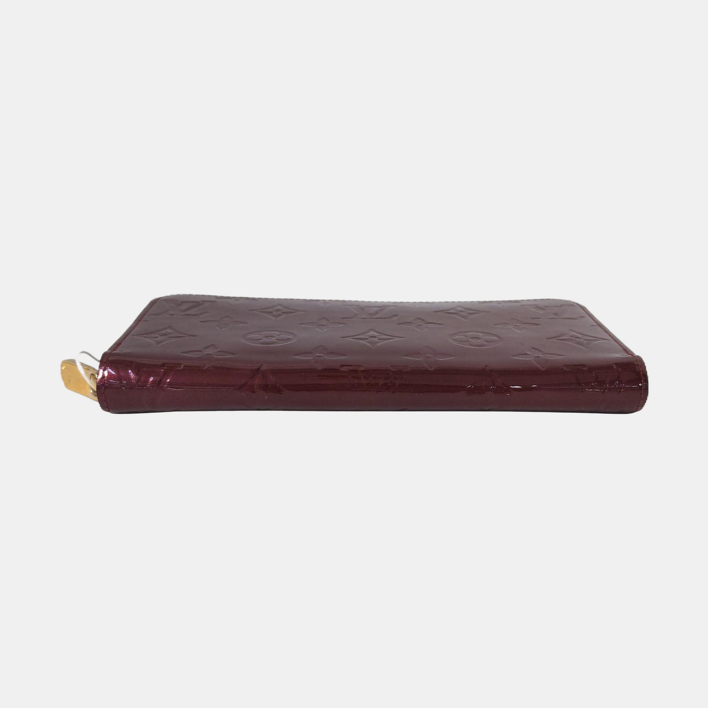 LOUIS VUITTON Burgundy Cowhide Monogram Embossed Wallet Golden hardware-(SKU)-956443743