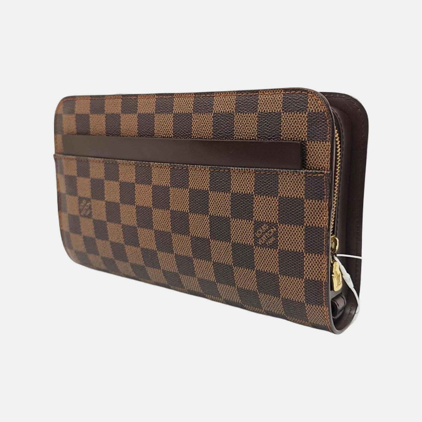 LOUIS VUITTON SAINT LOUIS Brown Coated Canvas Checkered Handbag Golden hardware-(SKU)-956148257
