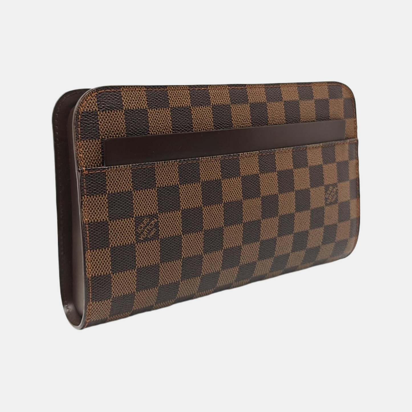 LOUIS VUITTON SAINT LOUIS Brown Coated Canvas Checkered Handbag Golden hardware-(SKU)-956148257