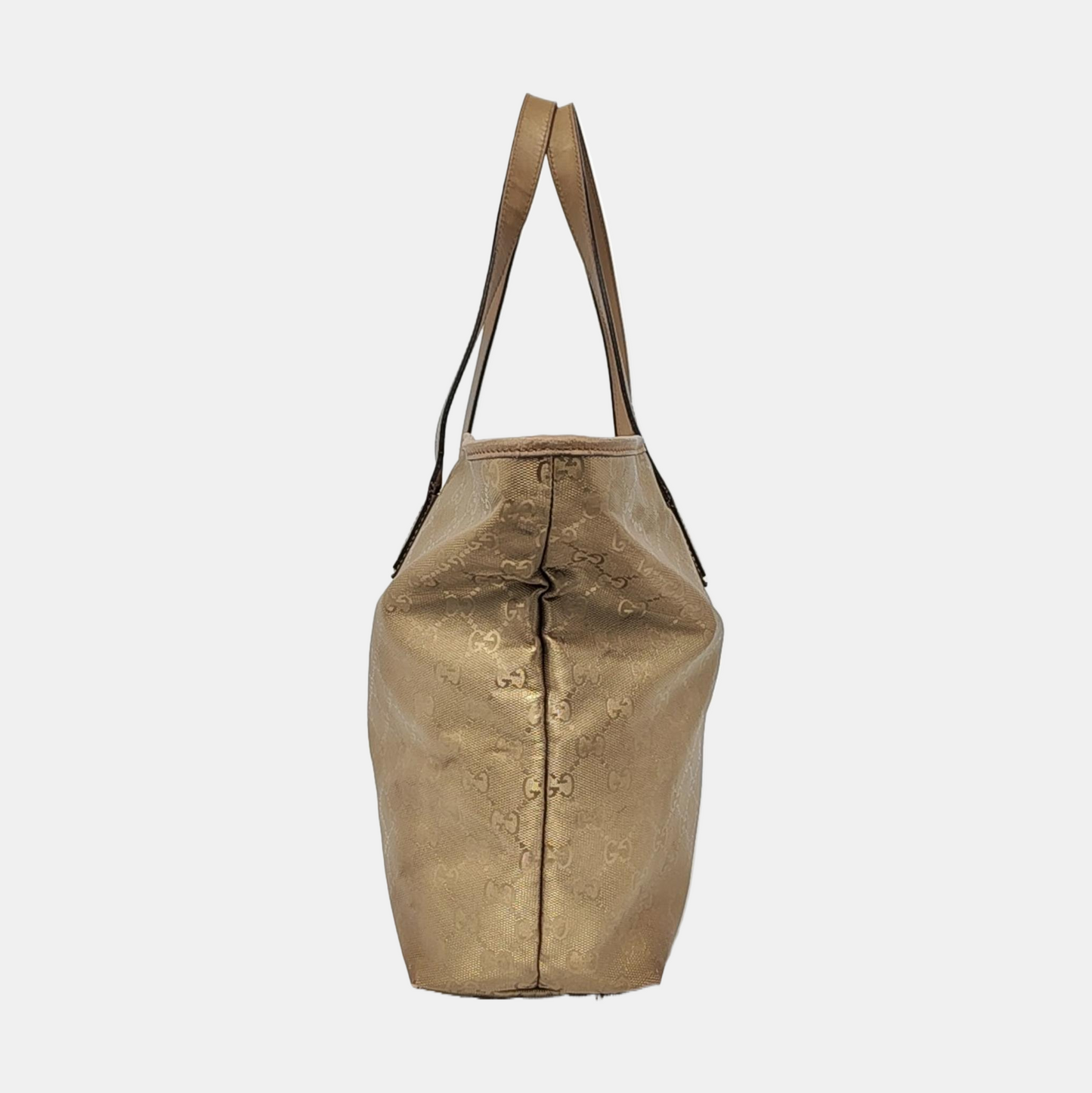 GUCCI GG Imprime Golden Coated Canvas Monogram Single Shoulder Bag Golden hardware-(SKU)-956434937