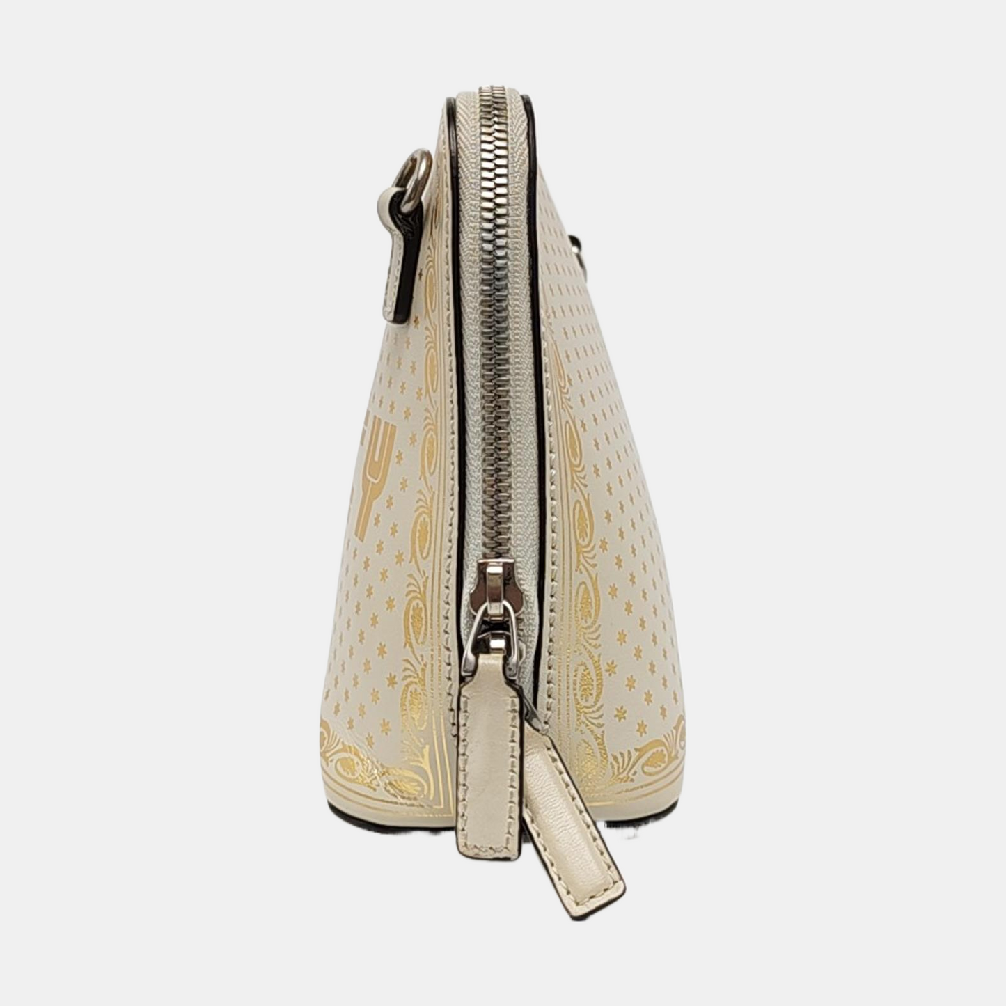 GUCCI Gucci x Sega mini White Cowhide Printed Single Shoulder Bag Crossbody Bag Silver Hardware Removable shoulder strap-(SKU)-956051089