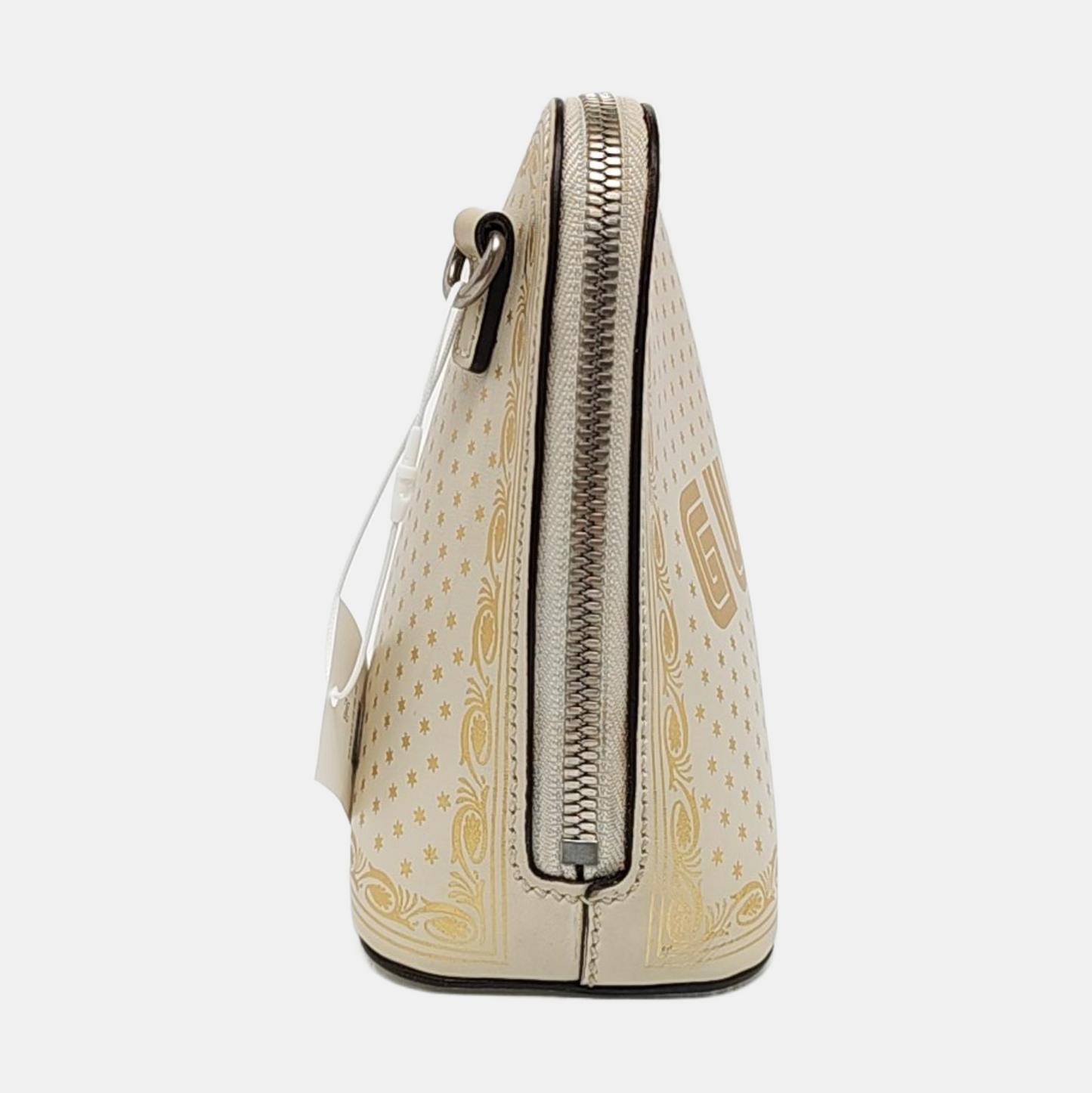 GUCCI Gucci x Sega mini White Cowhide Printed Single Shoulder Bag Crossbody Bag Silver Hardware Removable shoulder strap-(SKU)-956051089