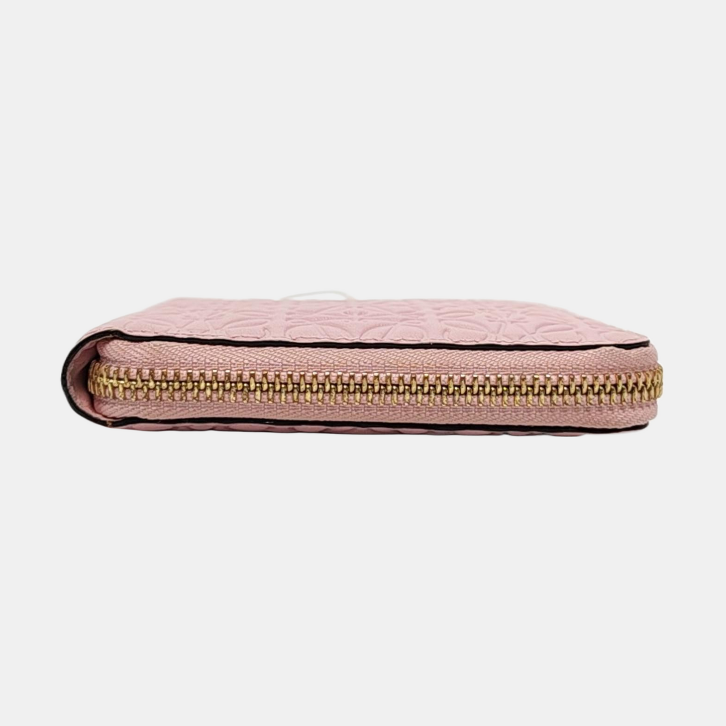 LOEWE Pink Cowhide Embossed Vintage Wallet Golden hardware-(SKU)-956396873