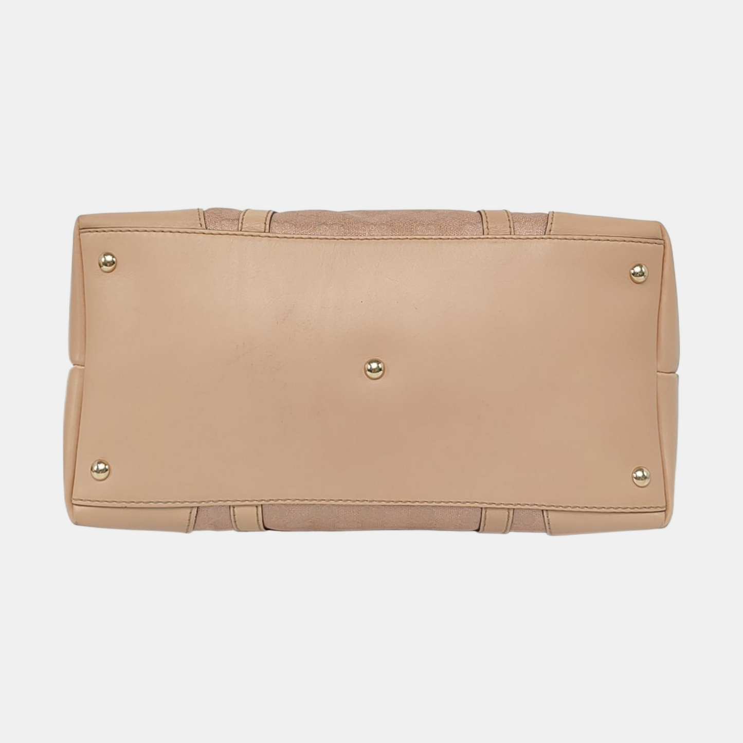 GUCCI Tote bag Large size Pink Canvas Monogrammed Tote Bag Single Shoulder Bag Golden hardware-(SKU)-956342457