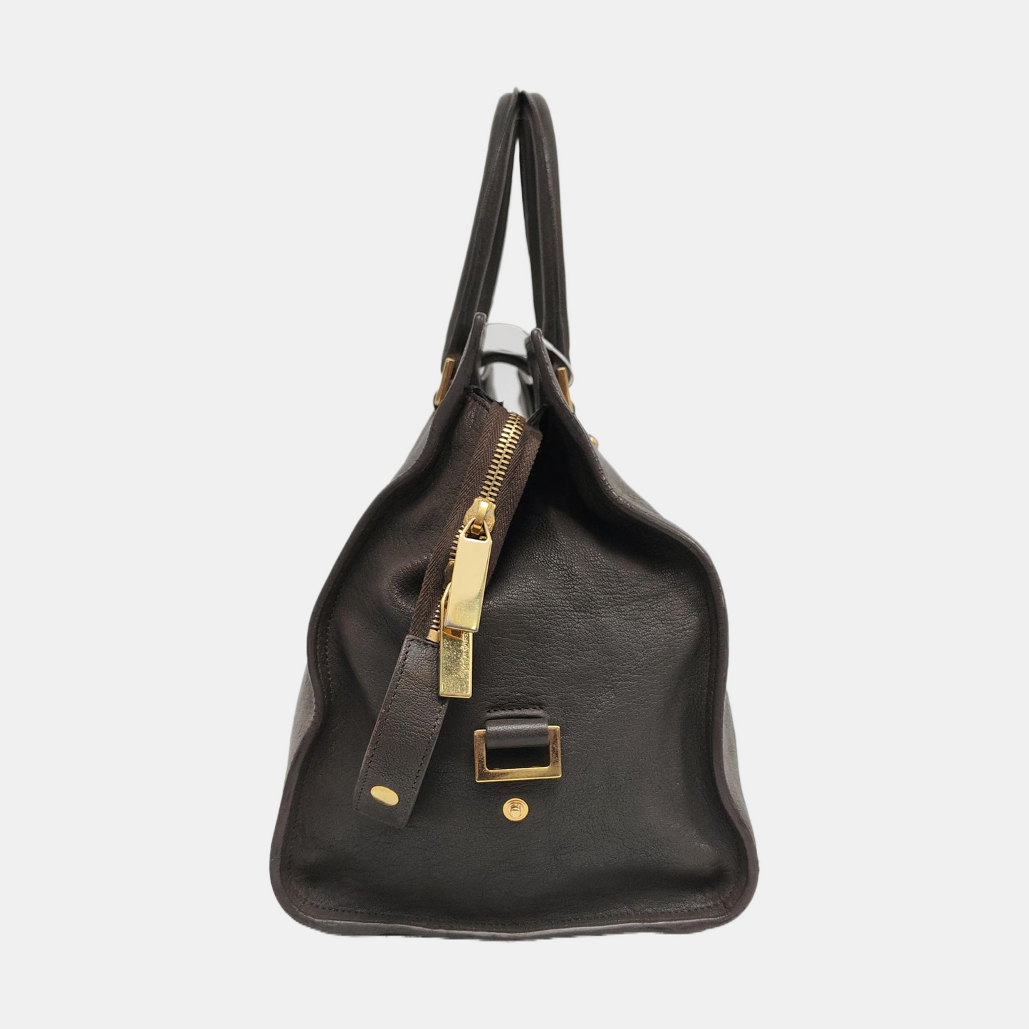 YSL CHYC Y LIGNE Medium size Dark gray cowhide handbag Golden hardware-(SKU)-956448183