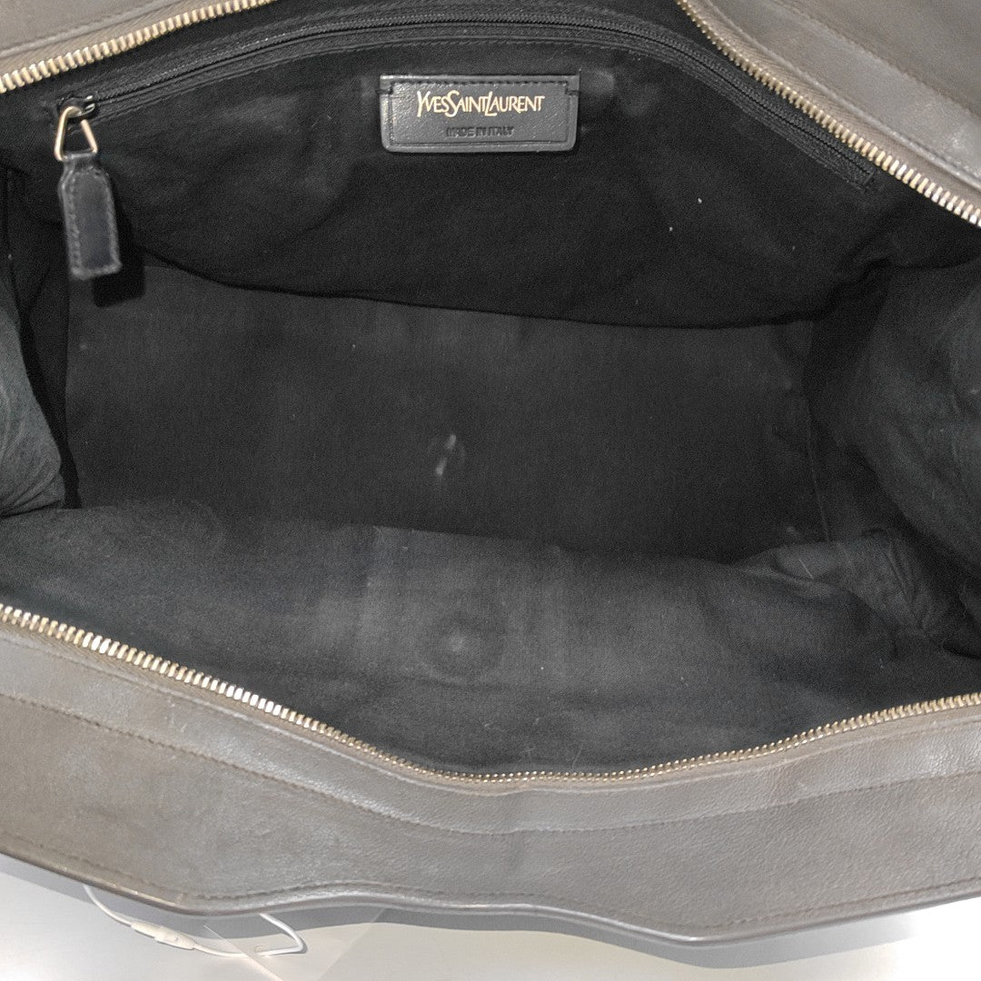 YSL CHYC Y LIGNE Medium size Dark gray cowhide handbag Golden hardware-(SKU)-956448183