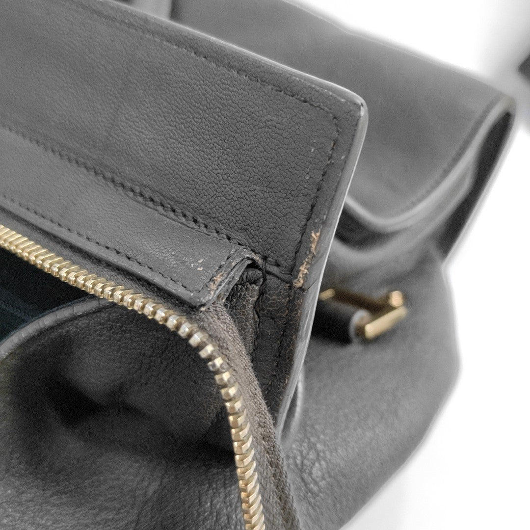 YSL CHYC Y LIGNE Medium size Dark gray cowhide handbag Golden hardware-(SKU)-956448183