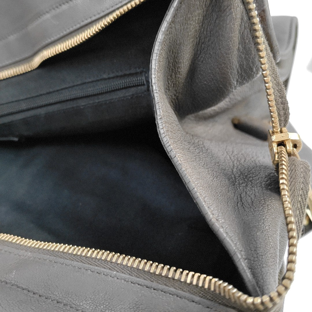 YSL CHYC Y LIGNE Medium size Dark gray cowhide handbag Golden hardware-(SKU)-956448183