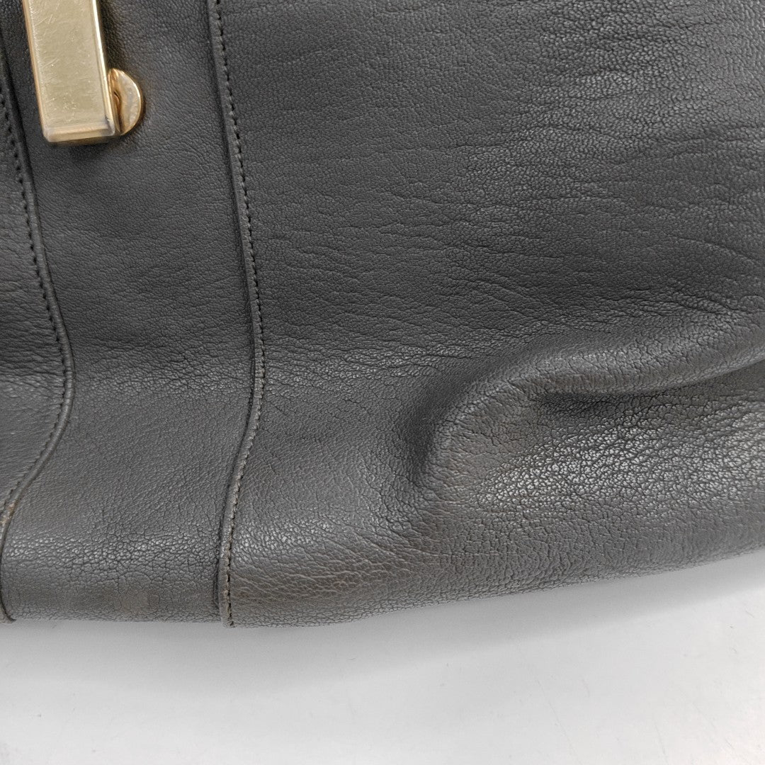 YSL CHYC Y LIGNE Medium size Dark gray cowhide handbag Golden hardware-(SKU)-956448183