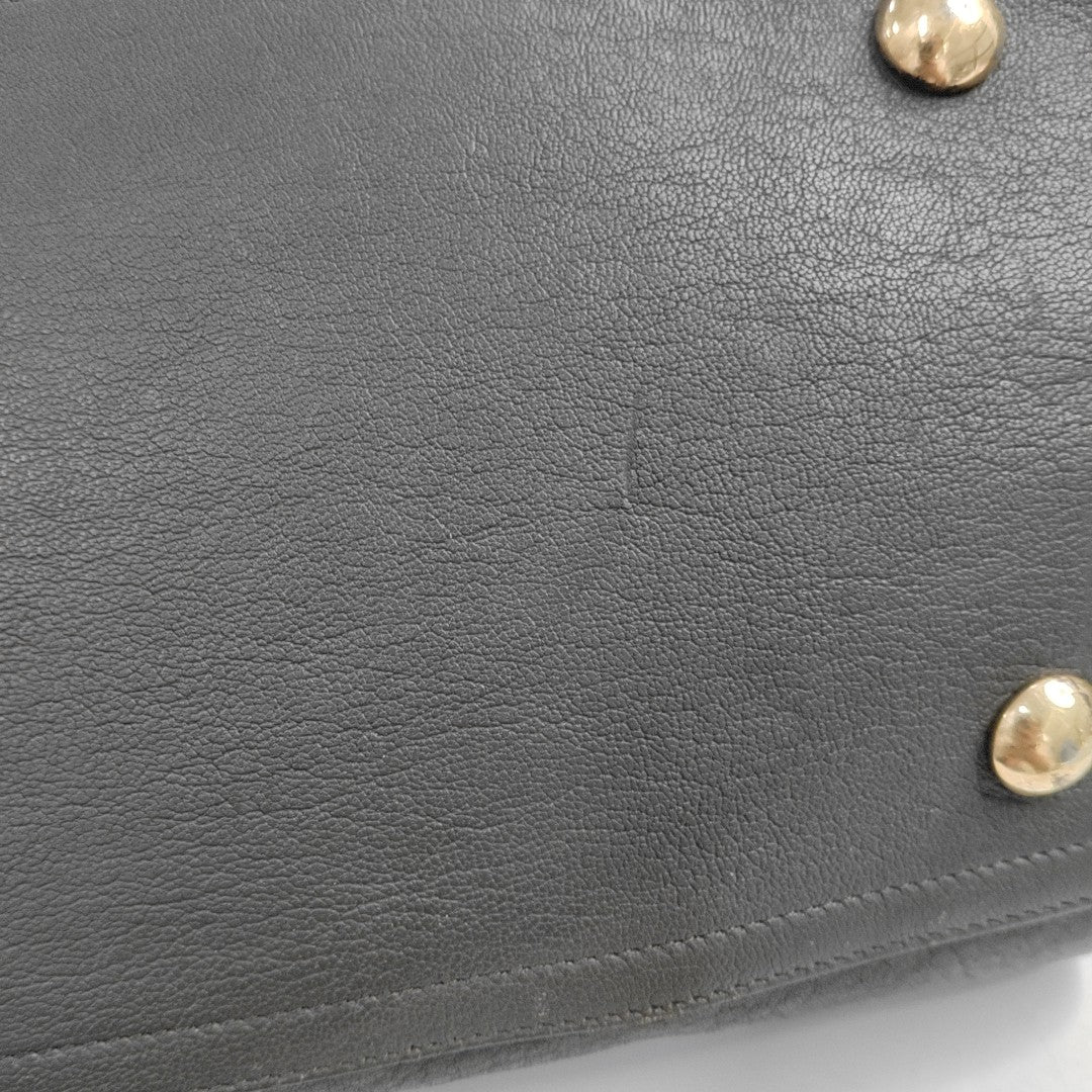 YSL CHYC Y LIGNE Medium size Dark gray cowhide handbag Golden hardware-(SKU)-956448183