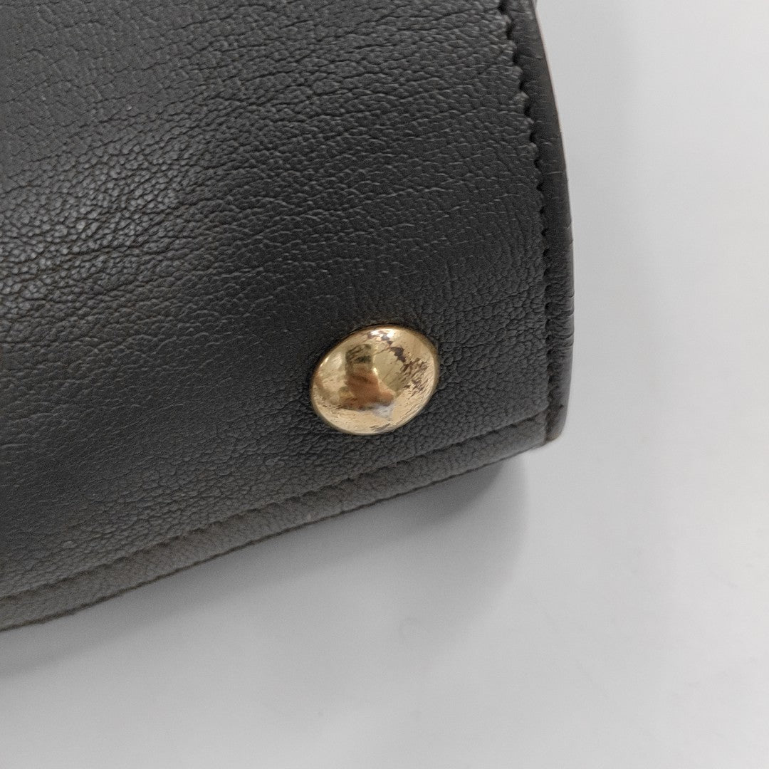 YSL CHYC Y LIGNE Medium size Dark gray cowhide handbag Golden hardware-(SKU)-956448183