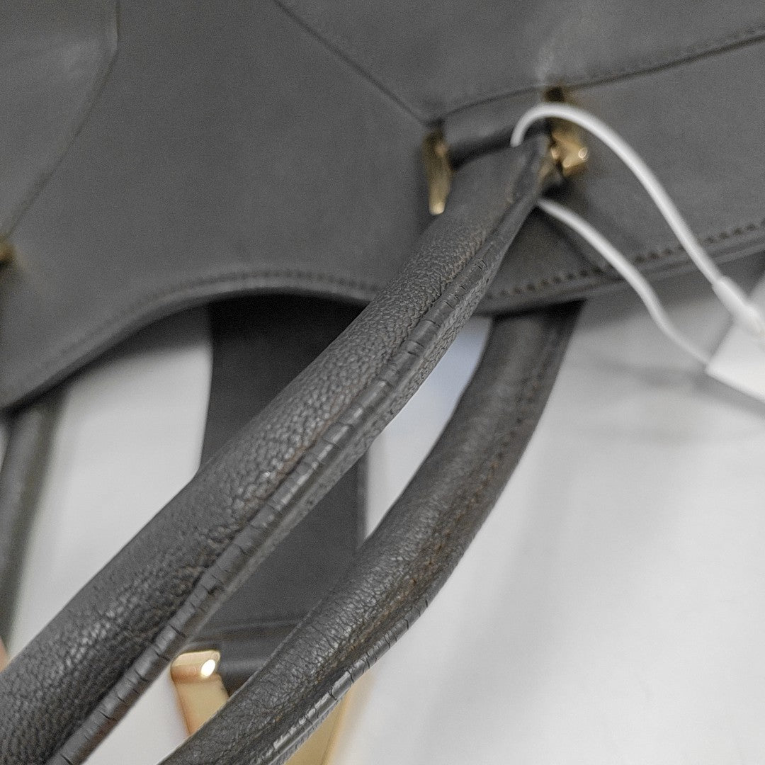 YSL CHYC Y LIGNE Medium size Dark gray cowhide handbag Golden hardware-(SKU)-956448183