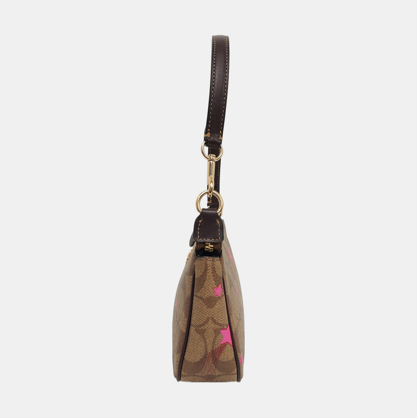 COACH NOLITA Brown Coated Canvas Monogram Tote Bag Golden hardware-(SKU)-933372842
