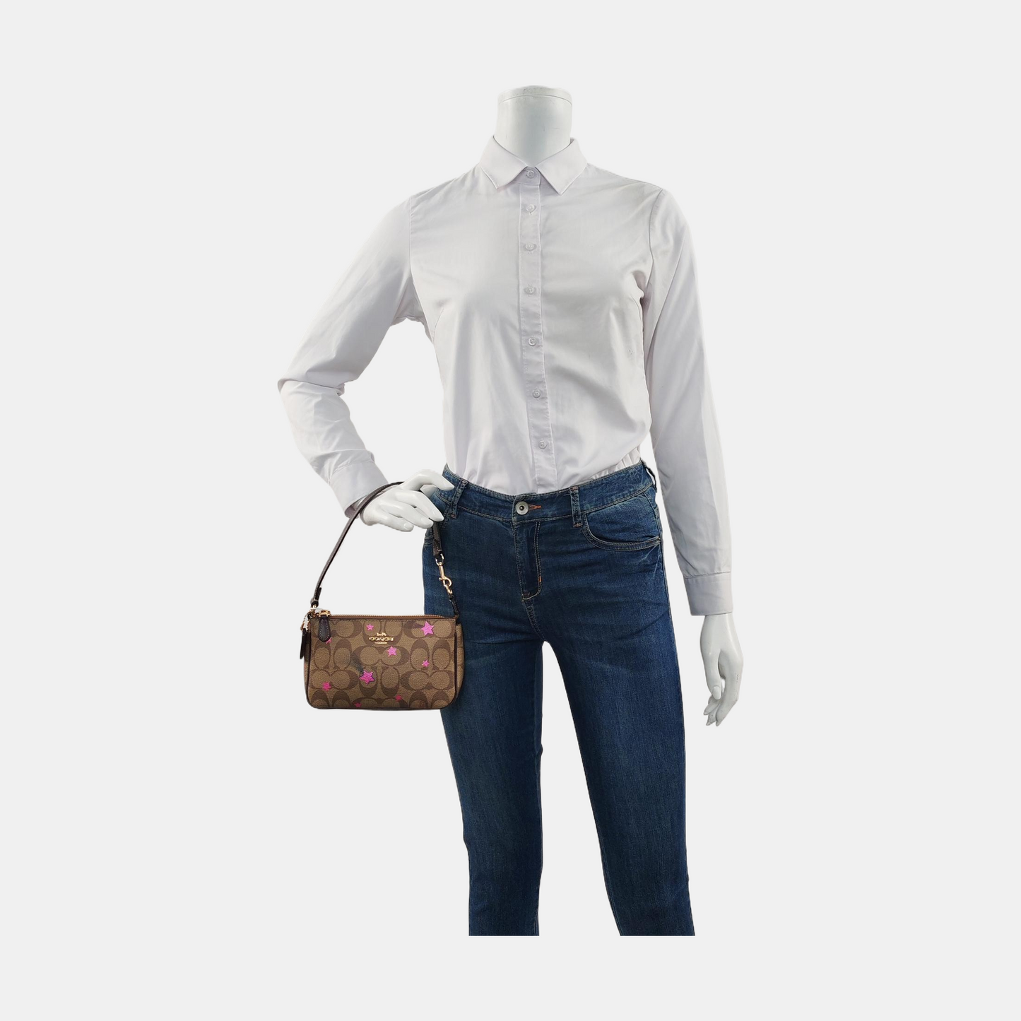 COACH NOLITA Brown Coated Canvas Monogram Tote Bag Golden hardware-(SKU)-933372842