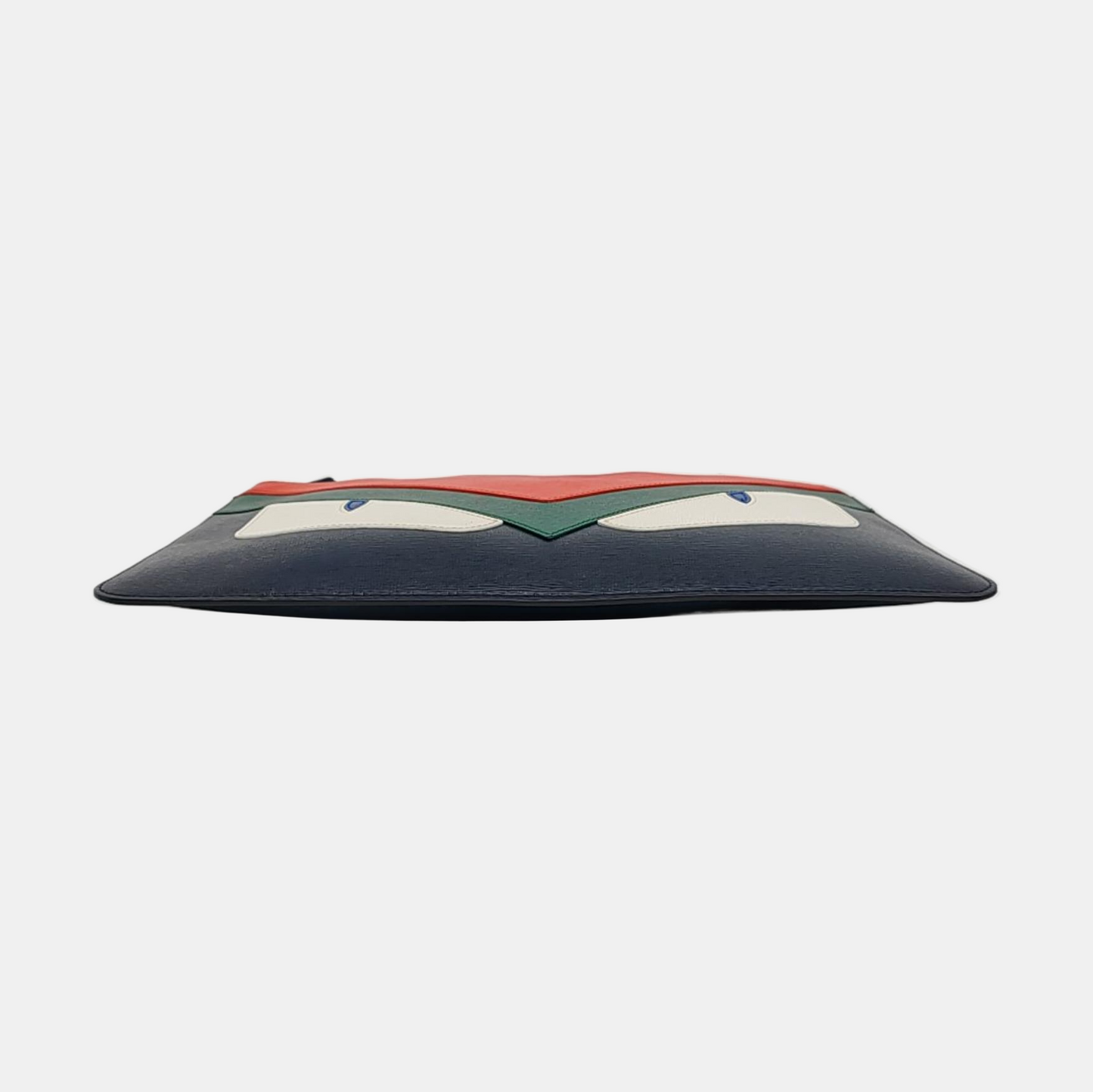 FENDI Monster Multicolor Leather Mini Monster Clutch Silver Hardware-(SKU)-956597512