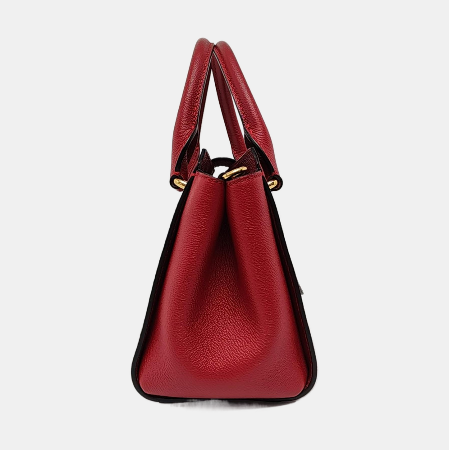 BURBERRY Buckle Red Cowhide Single Shoulder Bag Handbag Crossbody Bag Golden hardware Removable shoulder strap-(SKU)-956703529