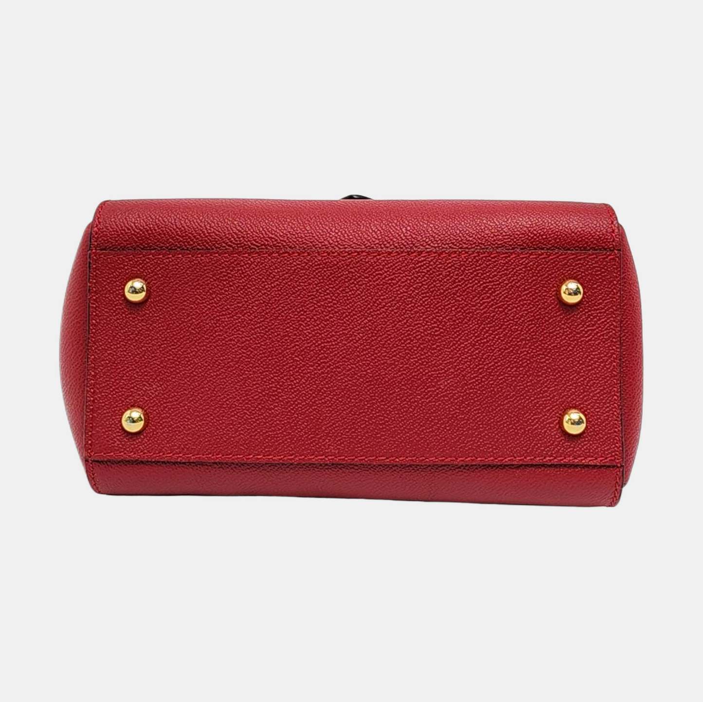 BURBERRY Buckle Red Cowhide Single Shoulder Bag Handbag Crossbody Bag Golden hardware Removable shoulder strap-(SKU)-956703529