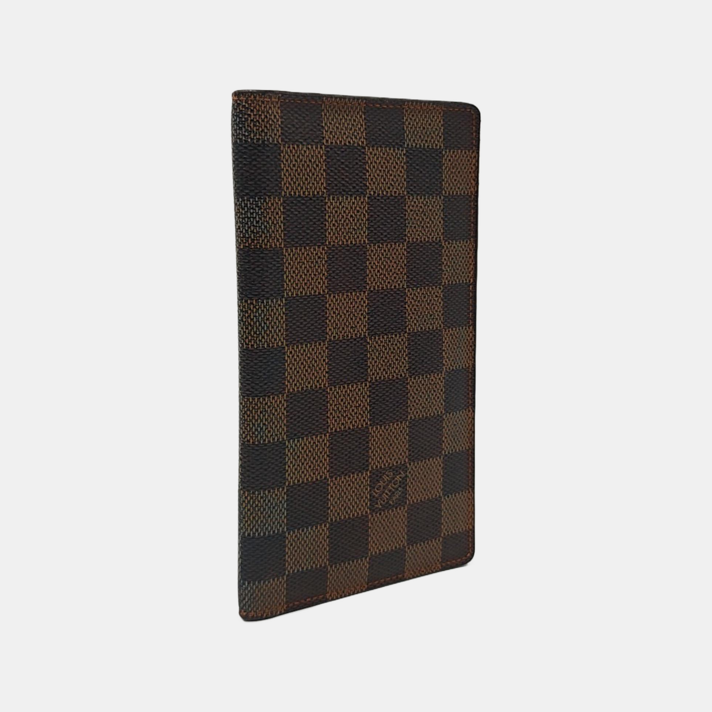LOUIS VUITTON BRAZZA Brown Coated Canvas Checkered Wallet-(SKU)-956603355