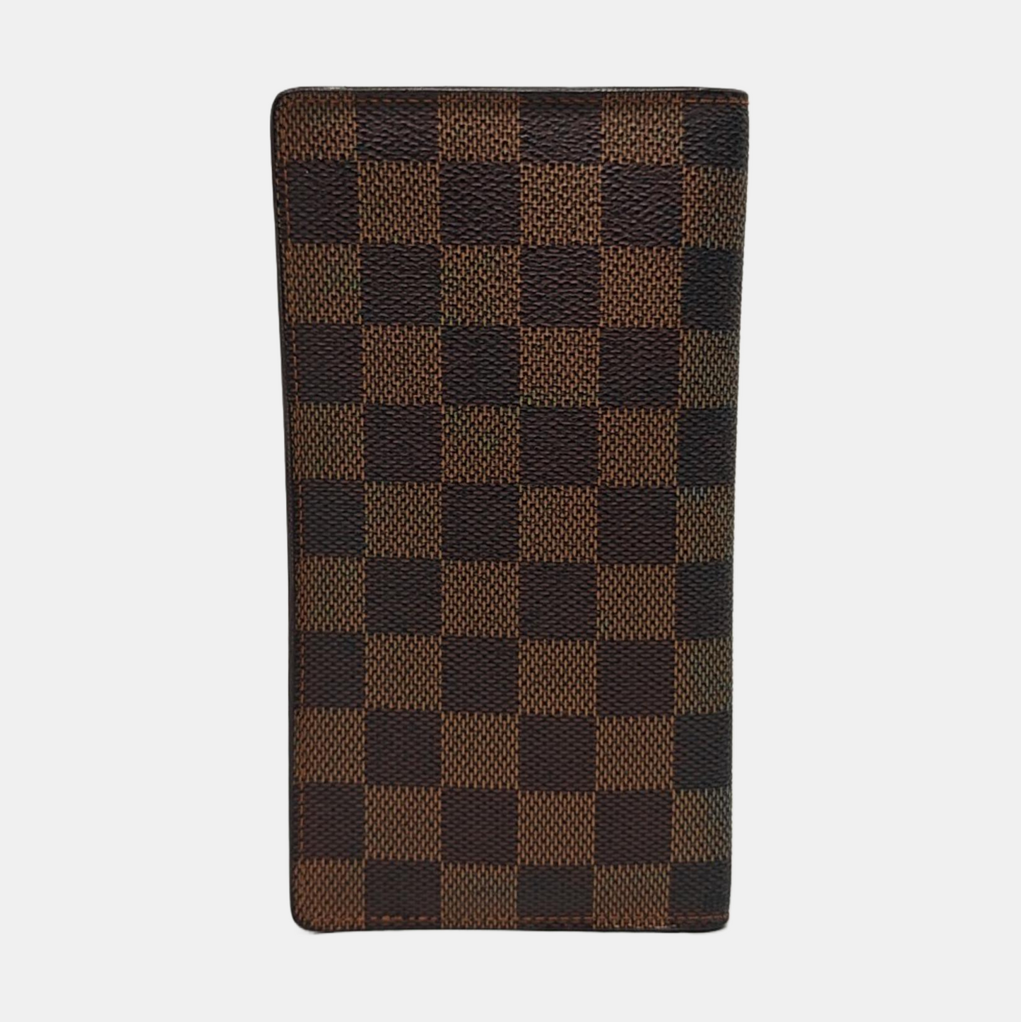 LOUIS VUITTON BRAZZA Brown Coated Canvas Checkered Wallet-(SKU)-956603355