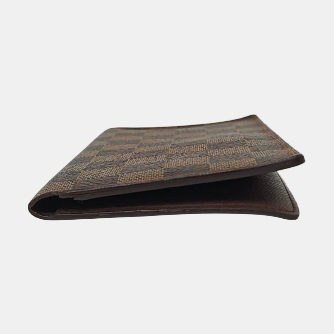 LOUIS VUITTON BRAZZA Brown Coated Canvas Checkered Wallet-(SKU)-956603355