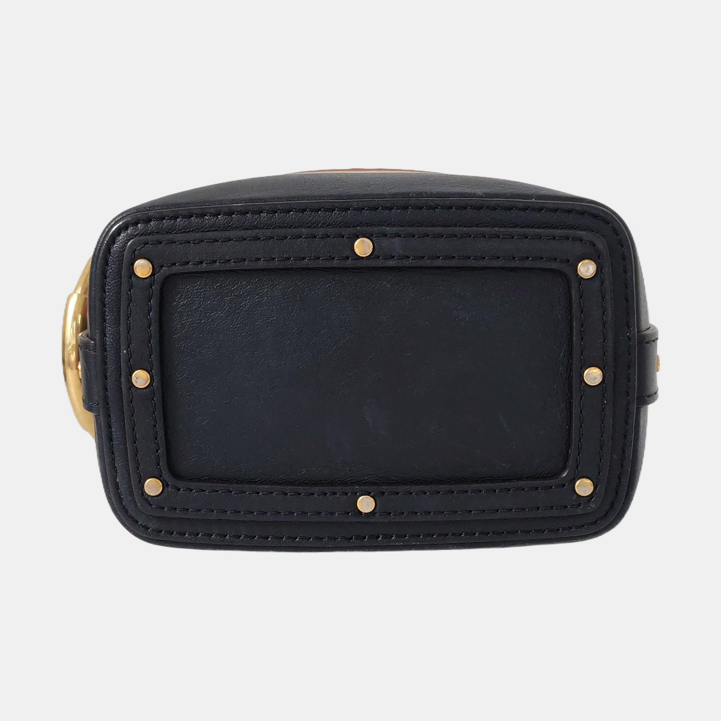 Chloé Roy Black Cowhide Printed Single Shoulder Bag, Handbag, and Crossbody Golden hardware Removable shoulder strap-(SKU)-956715816