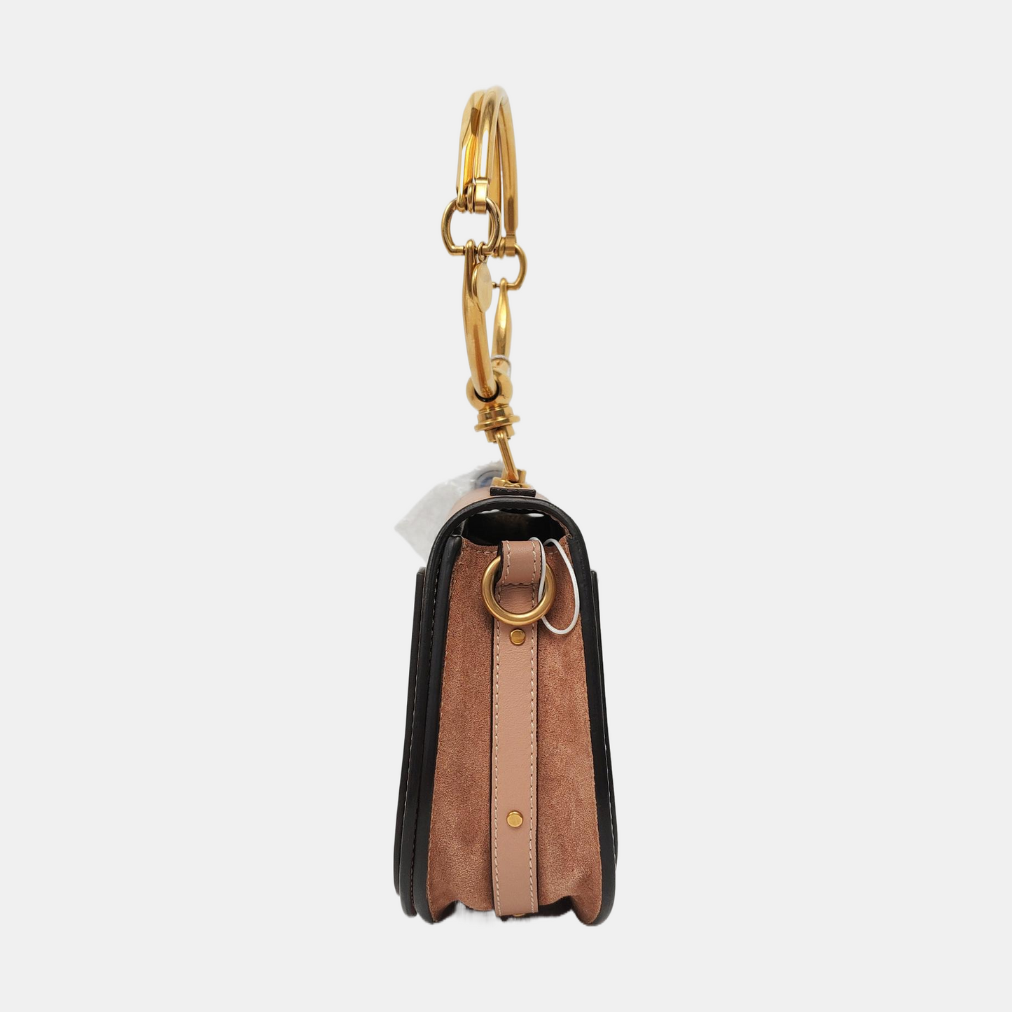 Chloé Nile Small size Nude Pink Cow Leather Shoulder Bag with Shoulder Strap Golden hardware Removable shoulder strap-(SKU)-956893921