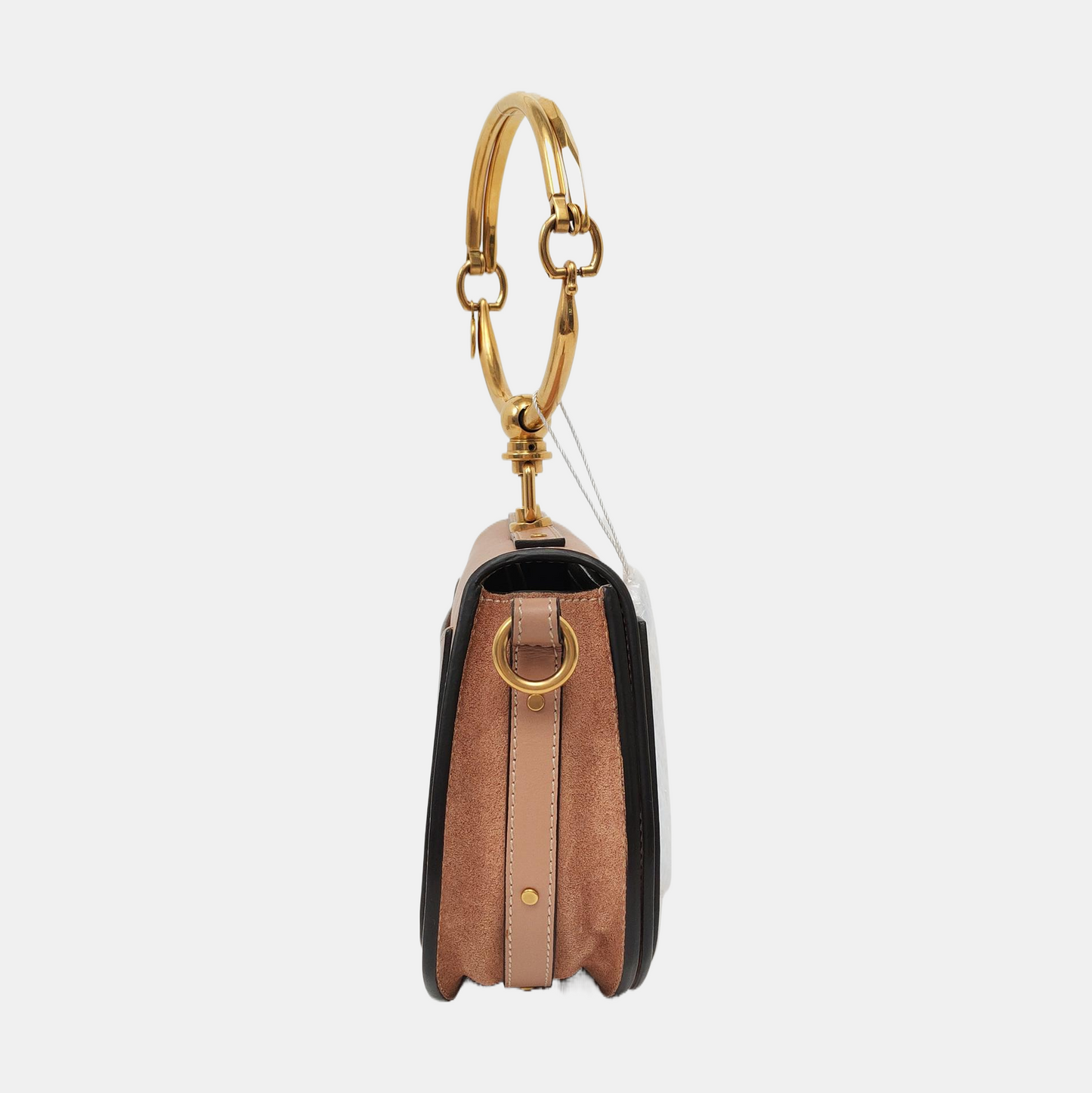 Chloé Nile Small size Nude Pink Cow Leather Shoulder Bag with Shoulder Strap Golden hardware Removable shoulder strap-(SKU)-956893921