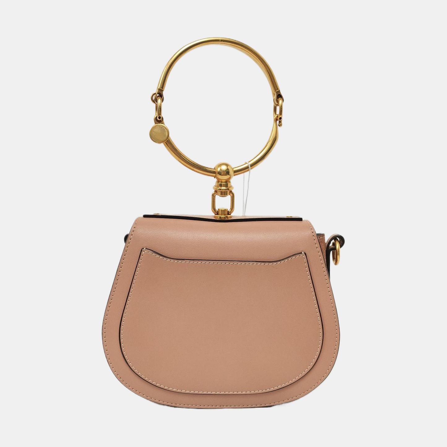Chloé Nile Small size Nude Pink Cow Leather Shoulder Bag with Shoulder Strap Golden hardware Removable shoulder strap-(SKU)-956893921