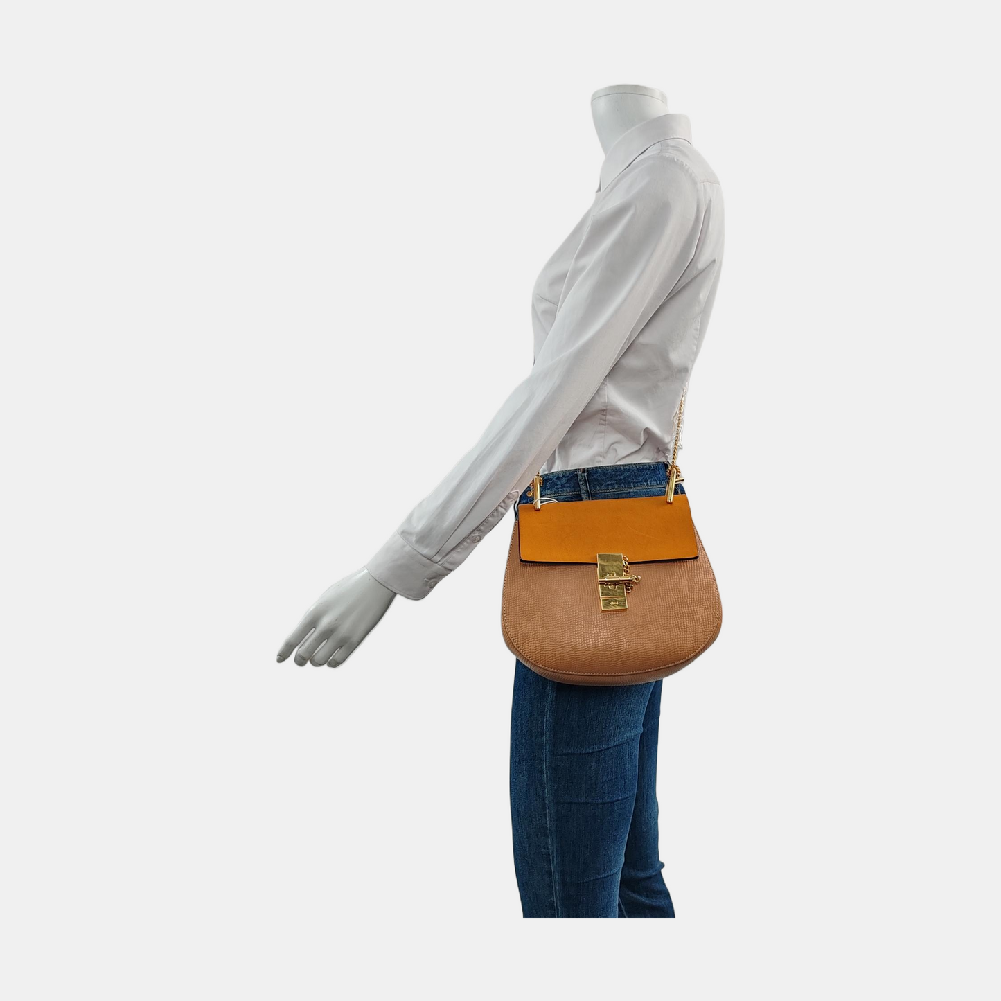 Chloé Drew Medium size Multicolor Cowhide Mini Pig Bag Crossbody Single Shoulder Bag Golden hardware Removable shoulder strap-(SKU)-956886327