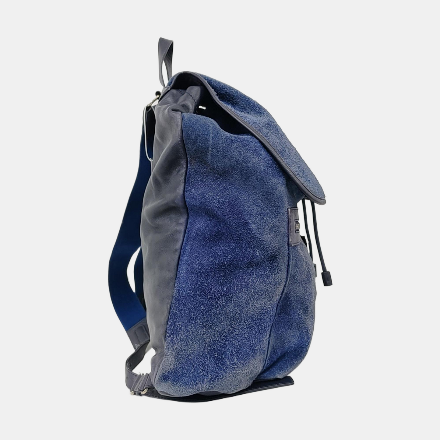 BALENCIAGA Classic City Blue Suede Leather Studs Backpack Silver Hardware-(SKU)-956769787