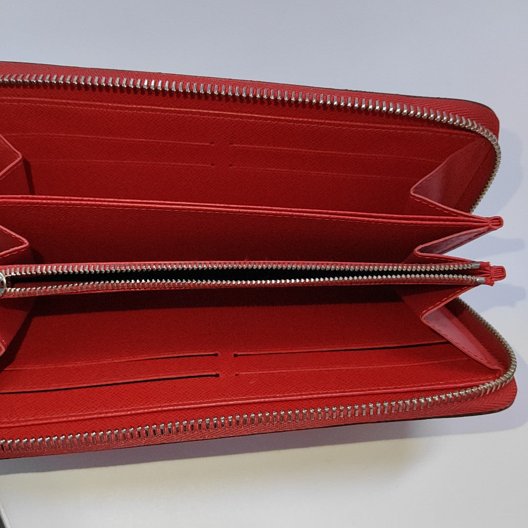 LOUIS VUITTON 红色EPI牛皮水波纹钱包 Silver Hardware-(SKU)-956859252