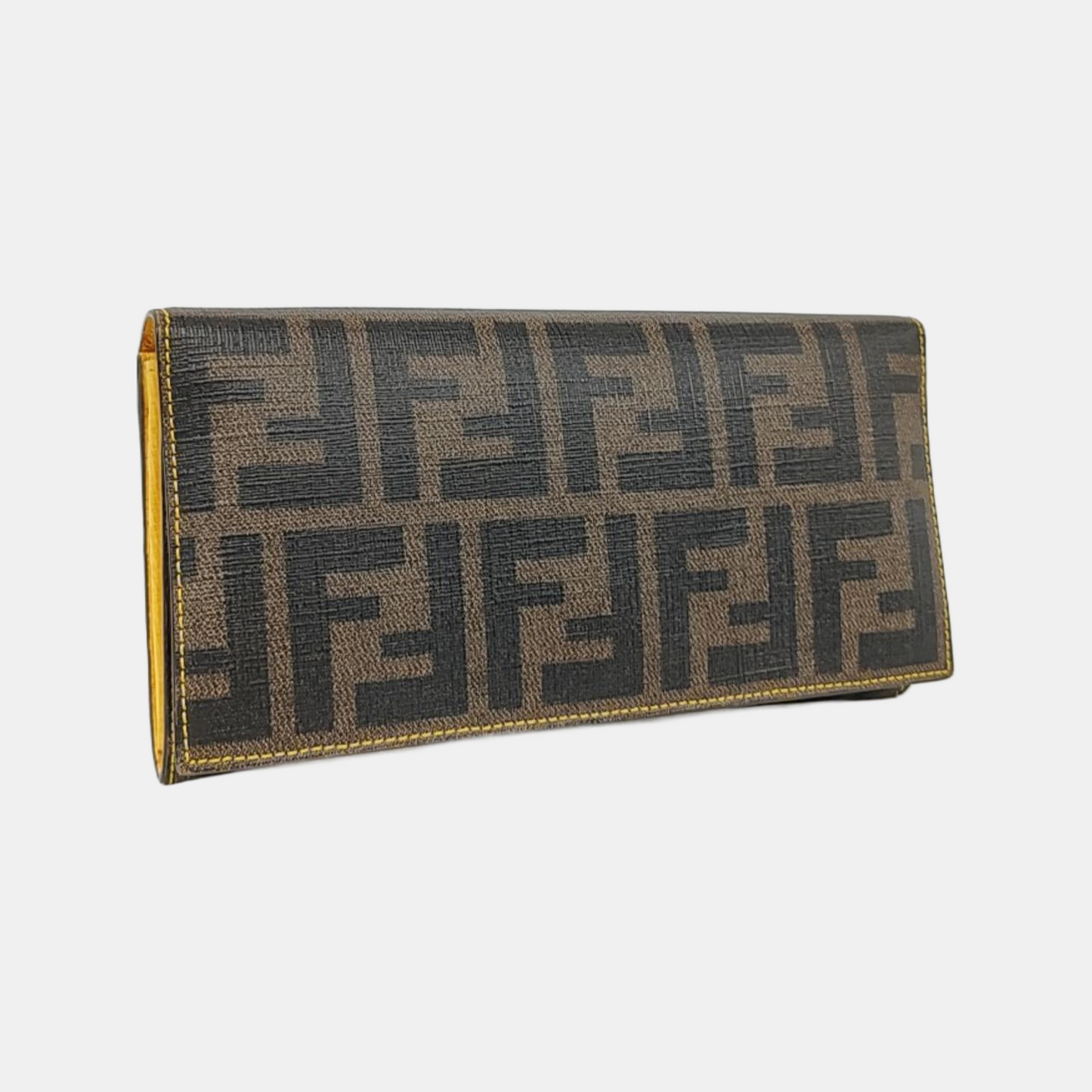 FENDI 棕色涂层帆布双F钱包 Complete Accessories-(SKU)-956796793