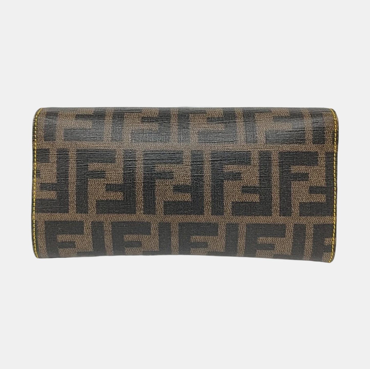 FENDI 棕色涂层帆布双F钱包 Complete Accessories-(SKU)-956796793