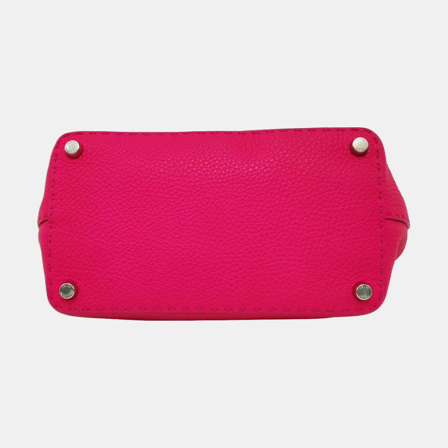 FENDI Tote bag Fuchsia cowhide handbag Silver Hardware-(SKU)-957044385