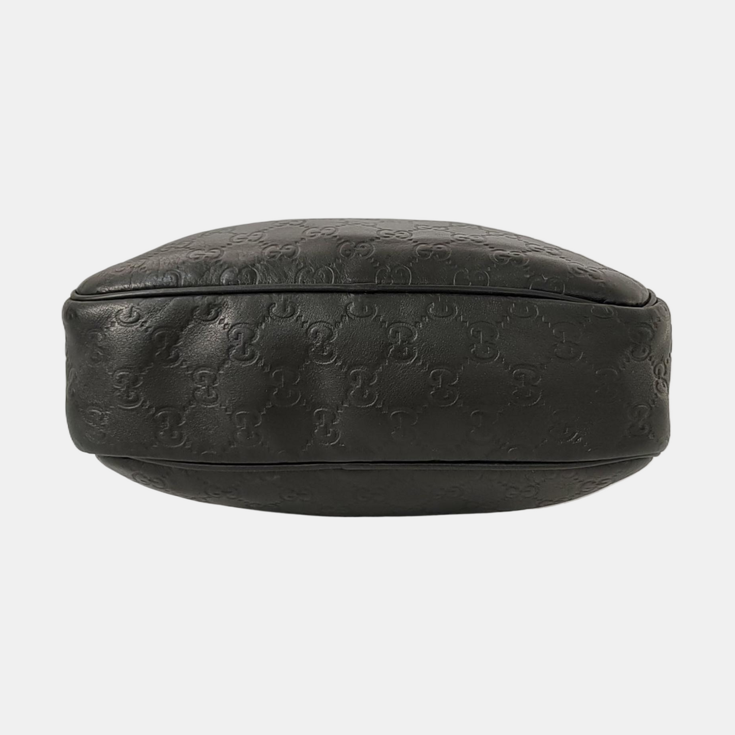 GUCCI GG Imprime Black Leather Monogrammed Single Shoulder Crossbody Bag Golden hardware-(SKU)-956855530